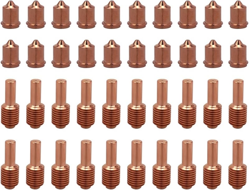 ACCEPTIN Store 220669 Electrode 20pcs & 220671 Nozzle 20pcs Fit 45 Cutting Torch Plasma Consumables - Image 1